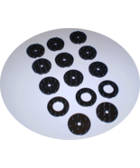 14 Used LEGO 4 x 4 Black Round Plates 60474 - 28620 - £7.81 GBP