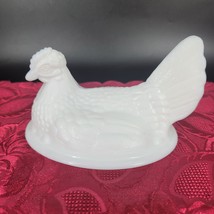 Vintage Indiana Glass Nesting Hen Replacement Lid White Milk Glass 7&quot;L x 4&quot;H - £10.01 GBP