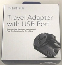 Insignia Travel Adapter International Power European Plug Wall AC Charger USB - £7.84 GBP