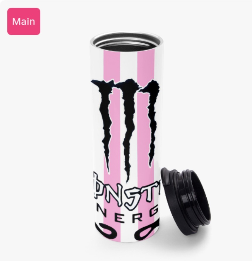 Monster Energy Pink Tumbler | 17 oz Stainless Steel Design &amp; Leak-Proof Lid - $33.00