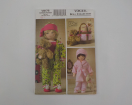 VOGUE CRAFT PATTERN #V8176 18&quot;VOGUE DOLL COLLECTION COMFYDOLL CLOTHES UN... - £10.45 GBP