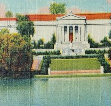 1930s Museum of Art Lake Fine Arts Gardens Cleveland Ohio Linen Postcard... - £13.58 GBP