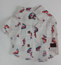 NWT Top Paw Dog Button Down Shirt Fish Trout Size XS - $4.84