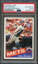 1985 Topps #363 Ron Hodges Signed Card PSA Slabbed Auto Mets - $49.99