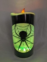 Halloween Spider Color Channing Light Up Candle Decor 6.5&quot; - $49.49