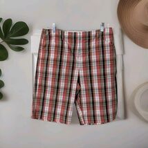 Jones New York Sport Petite Shorts Womens Sz 12P Plaid Bermuda Golf Pockets - $14.84