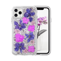 Real Flower Rose Gold Foil Confetti Case for iPhone 11 Pro Max 6.5&quot; PINK/PURPLE - £6.84 GBP