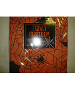 New Crawly Creatures 60 x 84&quot; Oblong Tablecloth Halloween Spiders Bats O... - $49.74 CAD