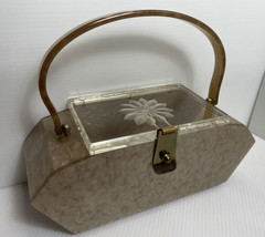 Gorgeous Vintage Lucite Handbag Exquisite Condition 9.5 By 3.5 By 7.5” - £183.86 GBP