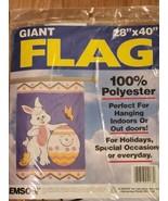 Easter Bunny 28&quot; X 40&quot; Giant Polyester Flag ~ Emson - $15.99