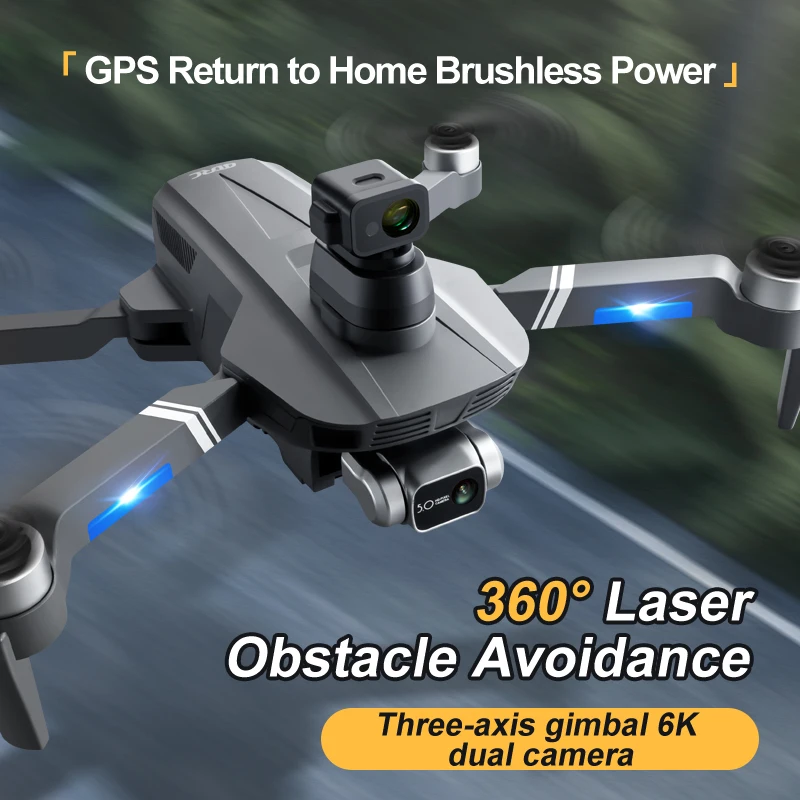 New 4DRC F4 Pro 3-Axis Gimbal 360° Obstacle Avoidance Professional 6K Camera - £250.01 GBP+