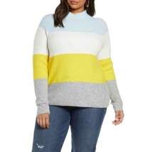 NWT Womens Plus Size 1X 2X 3X Nordstrom Halogen Mock Neck Striped Sweater - £19.68 GBP