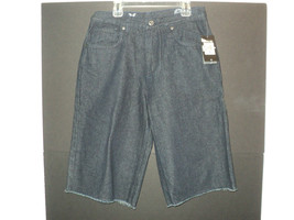 New Hurley Denim 84 Shorts Girl&#39;s Size 18 Slim Medium Wash 5 Pocket Indigo Blue - £11.67 GBP