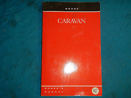 1992 92 DODGE CARAVAN OWNER&#39;S SERVICE MANUAL - $7.48