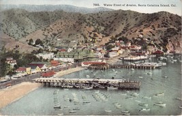 Santa Catalina Island Ca Water Front Of Avalon~Elevated View Postcard 1910s - £7.69 GBP