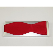 Men's Self Bow Tie By Hand J.Valintin Collection Solid Satin #92545 Red image 3