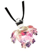 Pink Purple Sea Turtle Art Glass Blown Sea Animal - - £51.39 GBP