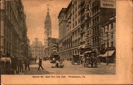 Market Street East From City Hall Philadelphia PA-1906 Udb Rppc Postcard BK58 - £6.19 GBP