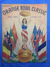 Vtg. 1945 11th Annual Orange Bowl Classic Georgia Tech vs Tulsa Program - $98.98