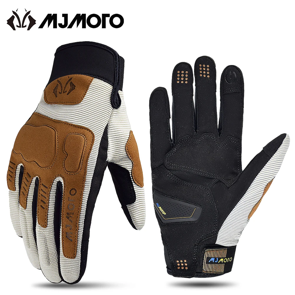 MJMOTO Summer Water Windproof Motorcycle Gloves Touchscreen Motocross Gl... - $24.45