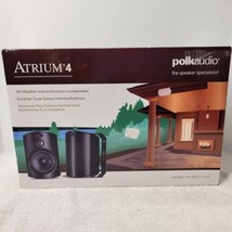 Polk Audio Atrium 4 Black Outdoor - Indoor Speakers All-Weather Speakers - Pair - £92.54 GBP