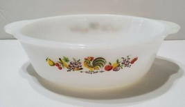 Vintage Fire King Country Rooster 1 1/2 Quart Casserole Mixing Dish #467  - £36.52 GBP