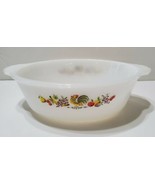 Vintage Fire King Country Rooster 1 1/2 Quart Casserole Mixing Dish #467  - £36.96 GBP