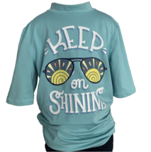 new Cat &amp; Jack &quot;Keep On Shining&quot; RASH GUARD beach top sz M 8-10y swimmin... - $219.57 MXN