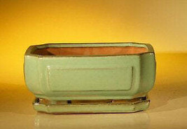 &quot;Light Green Ceramic Bonsai Pot - RectangleProfessional Series With Attached ... - £35.12 GBP