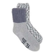 Joyspun Women&#39;s Lounge Socks, 2-Pack, Size 4-10 Color Grey - £11.72 GBP