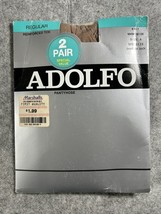 New Vintage Adolfo Pantyhose Size A Warm Beige Made in USA 2 pair pkg - $9.99