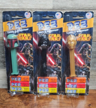 Star Wars 2013 PEZ Dispensers - Lot of 3 - Darth Vader, Boba Fett, C3PO - Sealed - £15.50 GBP