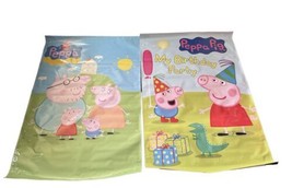 Peppa Pig Character Party Banners For Jumpers Bounce House Lot Of 2 - £75.21 GBP