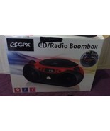 SPORTY RED/BLACK GPX  CD &amp; RADIO BOOM BOX  - £29.75 GBP