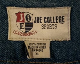 Tennessee Vols Joe College Sports Mens Denim Vest Button Size X Large - £20.23 GBP