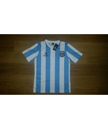 ARGENTINA 1986 WORLD CUP MARADONA PRINTED SIGNED RETRO SOCCER JERSEY - £98.32 GBP