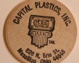 Vintage Capital Plastics Inc Wooden Nickel Massillon Ohio - £4.74 GBP