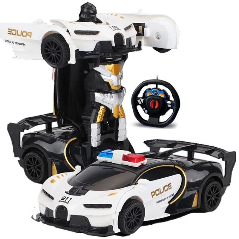 RC Car 2 in 1 Transformation Robots Cars Action Collision Deformation Remote - £22.90 GBP