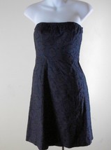 The Limited 4 Strapless Dress Black Embroidered Empire Waist Smocked New - $23.50