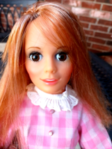 Vintage 1972 Ideal Harmony Toy Doll 22&quot; Outfit Jointed Brown Eye Lashes - £30.53 GBP