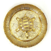 Feng-Shui Brass Tortoise Turtle Kachua Metal Plate Handicraft Decor Gift Items . - £35.52 GBP