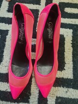 Neon pink stiletto high heels Size 6uk/39eur Express Shipping - £17.98 GBP