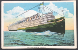 The Greater Buffalo Steamship Postcard Majestic of the Great Lakes Steamer - £6.86 GBP