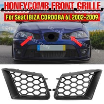 Pair Honeycomb Front Upper Bumper Grill for Seat  Typ 6L Cordoba 2002-2009 Matte - £55.38 GBP