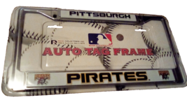 Pittsburgh Pirates Auto Tag License Plate Frame Chrome NIB MLB Baseball - $8.86