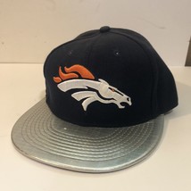 Denver Broncos Hat Cap Mens Snapback Blue Silver  Mitchell &amp; Ness NFL Football - £12.64 GBP
