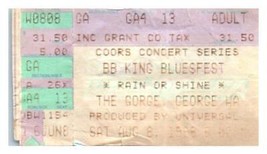 B.B.King Bluesfest Concert Ticket Stub August 8 1998 George Washington - $27.22