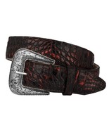 Mens Crocodile Alligator Pattern Leather Western Dress Cowboy Belt Black... - €30,04 EUR