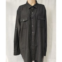 Rock &amp; Republic Men&#39;s Black Shirt/Button Up Sz XXL SKU 3987 - £15.19 GBP