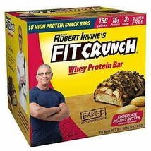 FITCRUNCH Snack Size Protein Bars Just 3g of Sugar &amp; Soft Cake Core (18 ... - £21.46 GBP